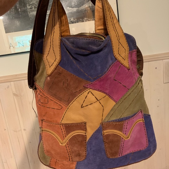 Lucky Brand Handbags - Lucky Brand. Patchwork suede and leather